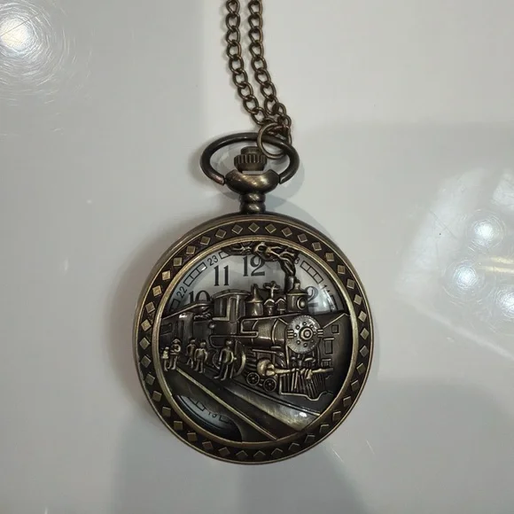 Vintage Train Pocket Watch # 544